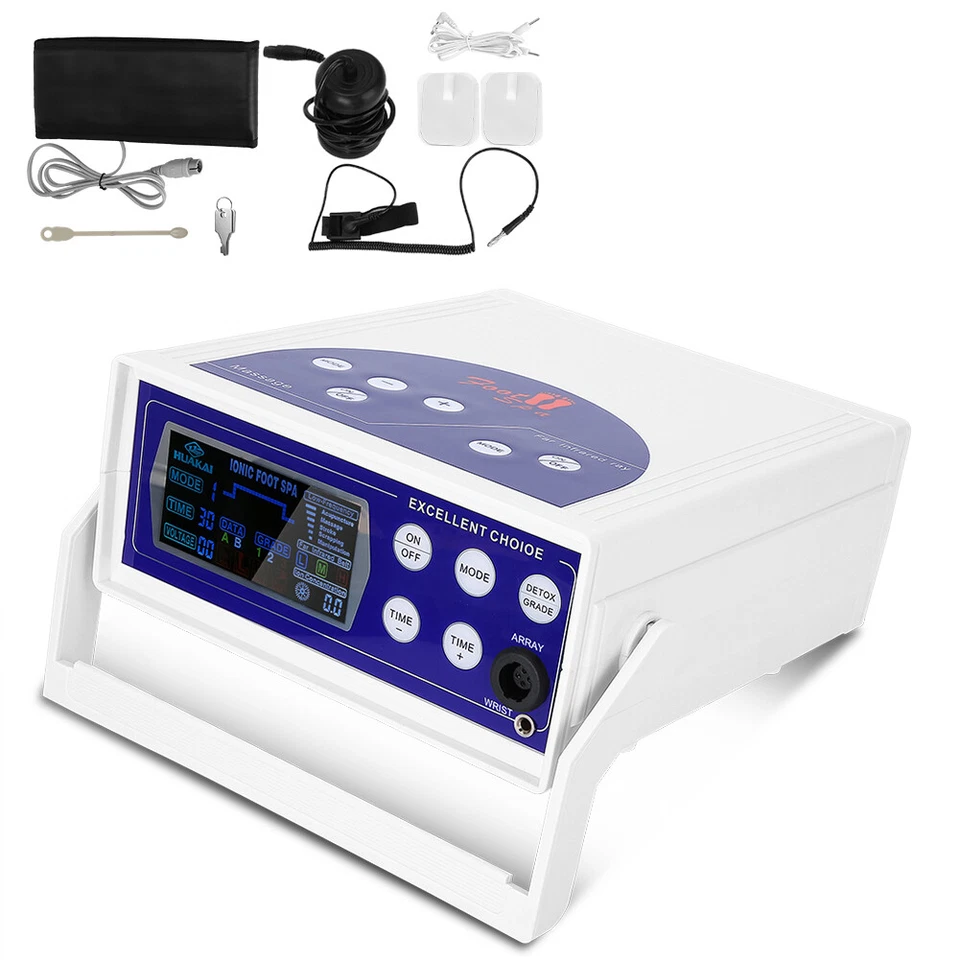 LCD Ionic Foot Detox Bath Spa Cell Cleanse Machine Toxin Removal Massage